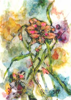 West Ag Station Day Lily Sally Probasco Madison WI mixed media